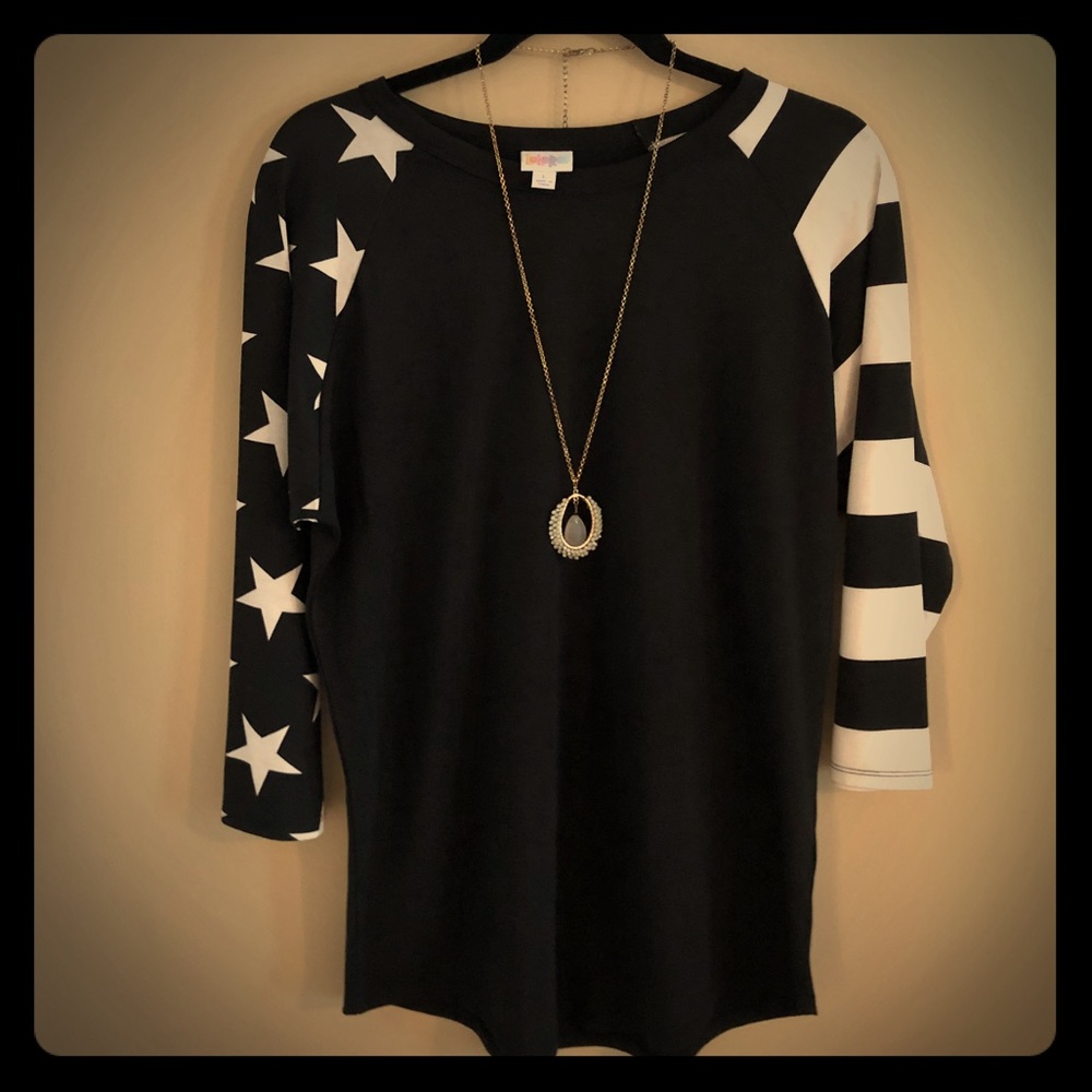 LuLaRoe black stars/stripes Randy